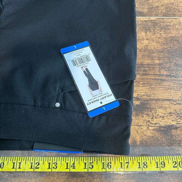 NEW Hilary Radley Flat Front Pull On Pants Tummy Control Large Black Preppy - Picture 3 of 9